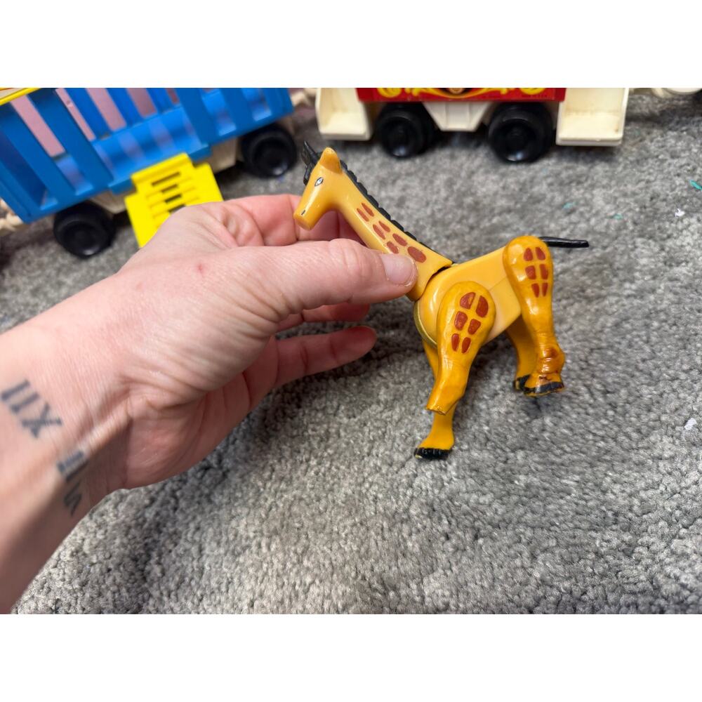Fisher Price Little People vintage Circus Train 7 pieces Locomotive Caboose 991 - Picture 8 of 9